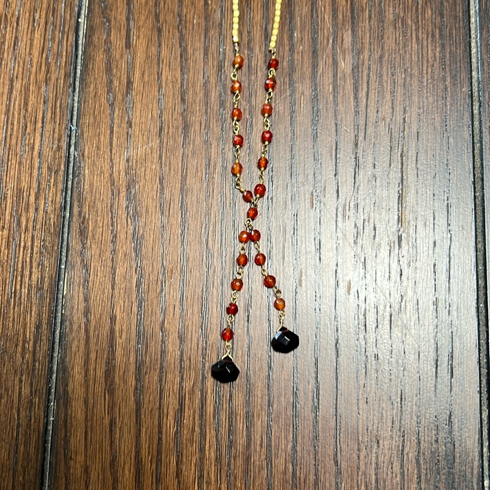 Banana Republic Necklace Orange Purple Gold
